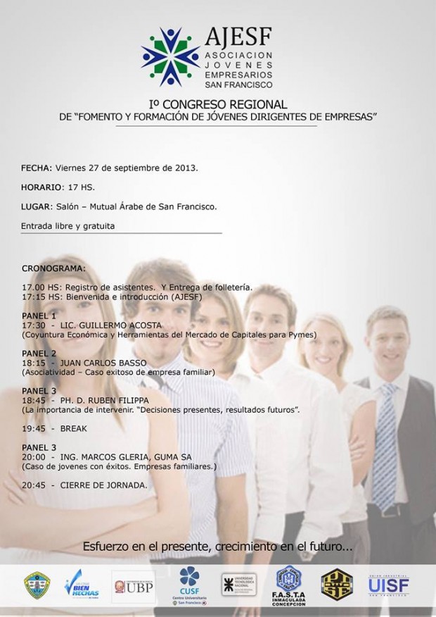 Invitación I Congreso Regional de Fomento y Formación de Jóvenes Dirigentes de Empresas